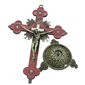 Catholic Christian Cross Ornament Metal Crafts Religious Projects Jesus and <b>Bracket</b> Church Decoration Wholesales Wholesales Reli - Product Image 2