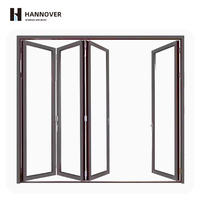 Puertas Plegables de Aluminio HANNOVER con Aislamiento Acústico Ultrafino, Sin Marco, con Riel Exterior Silencioso, Vidrio Resistente a la Intemperie para Patio