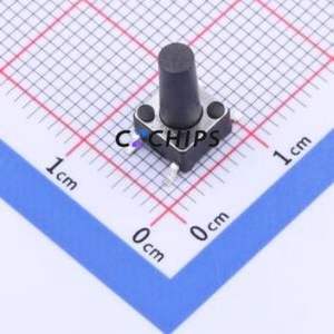 TS-1102SD-C-P-B Tactile Switch SMD-4P,6x6mm Switch Single Pole Single Throw Round Button 2.6N Vertical Mount - Product Image 1