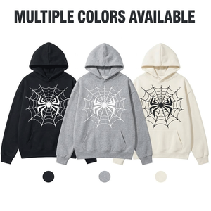 Felpa Oversize con Logo Personalizzato, Stampa Puff, Ricamo Applicato, Patch, Lavaggio Acido, Stile Streetwear Pesante - Product Image 4