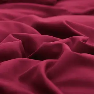 Customized Soft Burgundy Bed Sheets Comforter Bedding Set For Home Hotel