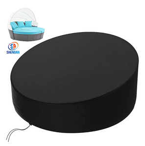UV Weather Resistant Black Heavy Duty 420D Waterproof <strong>Daybed</strong> <strong>Cover</strong> Outdoor Round Canopy Day Bed Sofa <strong>Cover</strong> Patio Furniture Cove - Product Image 1