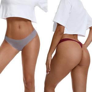 Underwear European and American Style U-shaped Waist Skin-piece Ice Silk Seamless ComfortableThong - Product Image 2