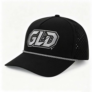Hot Sale Outdoor Sporty Performance Travel Mesh Flat Bill Brim Cap UV Proof Breathable UPF50 Snapback Fitted Waterproof Golf - Product Image 1