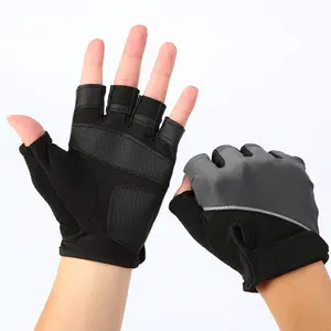 2023 Wholesale Custom Logo Breathable Weight Lifting Training Workout Riding Cycling Half Finger Gym Gloves Men