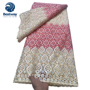 Bestway <span class=keywords><strong>Guipur</strong></span> asequible con bordado de encaje de lentejuelas Tela de encaje de cordón de alta calidad para mujer - Product Image 1