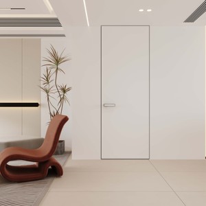 Pintu kayu padat gaya Modern klasik mewah, bingkai Panel pintu tidak terlihat tahan angin buatan <span class=keywords><strong>China</strong></span> - Product Image 2