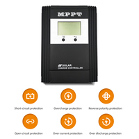 Contrôleur de Charge Solaire MPPT Professionnel avec Écran LCD, Régulateur de Batterie 12V 24V, 40 Ampères