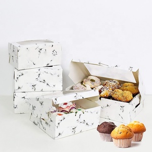 78 Inch 11x11 Six Holepara Fatia De Bolo Quadrada Take Away Display White Paper Top Lid Adjustable Height Pop Up Cup Cake Box
