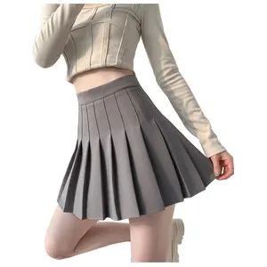 Falda de estilo japonés JK cintura alta una línea Falda corta para mujer Falda plisada de verano para mujer