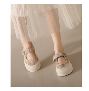 Nouveau Style de mode tendance femmes <span class=keywords><strong>ruban</strong></span> lacets de chaussures sans <span class=keywords><strong>lacet</strong></span> Chic été plat dame décontracté Sneaker poids léger pas cher marque de chaussures - Product Image 3