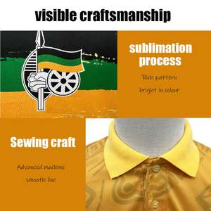 Camiseta Polo cómoda de Sudáfrica Camiseta Polo en blanco unisex de campaña de cuello redondo de ajuste regular personalizada - Product Image 3