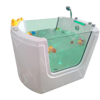 Baignoire à jet pour enfants autoportante à température réglable OEM Fonction de massage à remous pour petite salle de bain