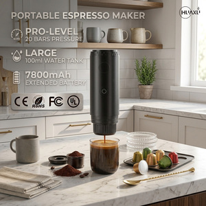 Machine à café portable 3-en-1 personnalisée en gros, 20 bars, 12V/<span class=keywords><strong>24V</strong></span>, 7800 mAh, pour capsules et café moulu - Product Image 1