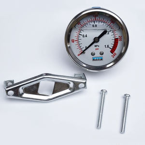Achtermontage Npt1/<span class=keywords><strong>4</strong></span> Draad Schokbestendige Olie Manometer Met 60Mm Messing Draad Back Npt Aansluiting Drukmeter - Product Image 2