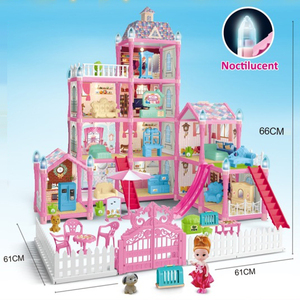 Maison de poupée DIY à 11 pièces, ensemble de jeu de villa, 275 pièces, château de princesse, jouet de jeu d'imitation, jouet éducatif, kit de construction de maison de rêve - Product Image 2