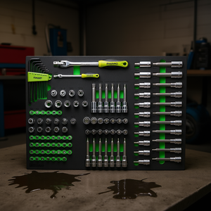 Fasano 100 Piece Metric <b>Socket</b> Set With <b>Ratchets</b> And Bits For Auto Repair - Product Image 3