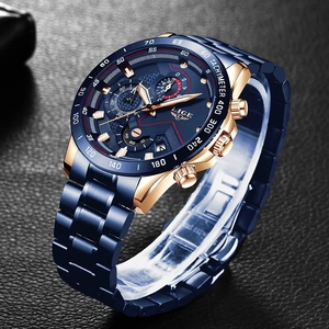 <span class=keywords><strong>Lige</strong></span> 9982, relojes de cuarzo para Hombre, analógico, luminoso, resistente al agua, de acero inoxidable, <span class=keywords><strong>Reloj</strong></span> Montre Hombre Jam Tangan, <span class=keywords><strong>Reloj</strong></span> de marca de diseño de lujo - Product Image 5