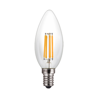 Bombillas LED de Filamento Estilo Clásico de 1W 2W 4W 6W, C35 E12 E14, Mini Bombillas LED Tipo Vela para Lámparas de Araña, Lámparas Colgantes, Ventiladores de Techo y Candelabros