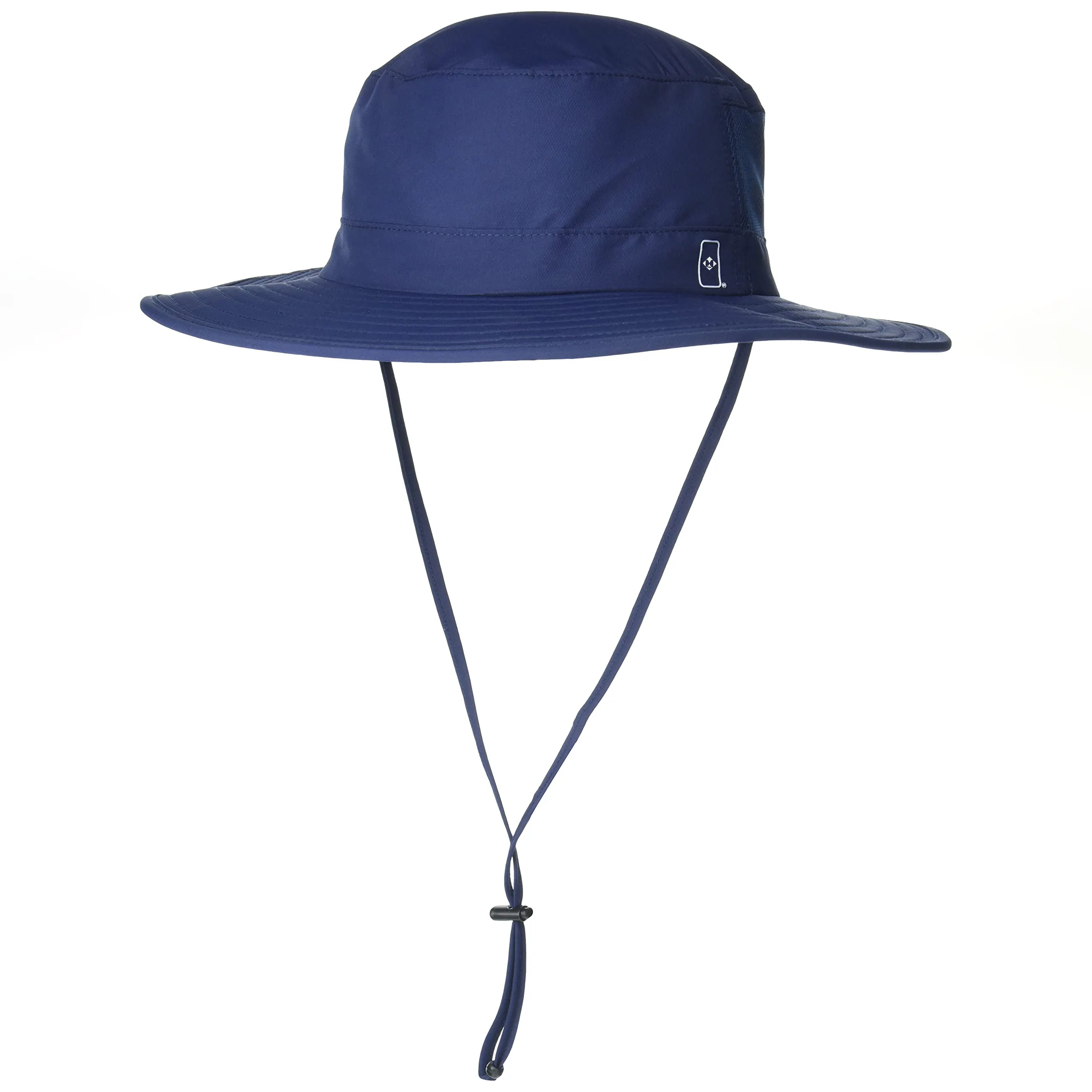 Oem 100% Polyester Outdoor Navy Blue Mesh Boonie Hat Custom Embroidery Logo Waterproof Breathable Wide brim Bucker Hat