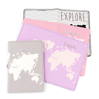 Porte-passeport de voyage imperméable en cuir PU avec logo personnalisé JIEXI, décoré de lettres, porte-cartes de visite, bonbons, tendance
