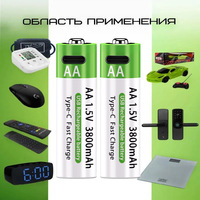 Batería de Litio Recargable USB Tipo-C de 1.5V, Venta Caliente, Carga Rápida de Fábrica OEM para Dispositivos Electrónicos