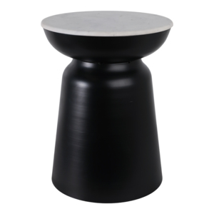 Tavolino Rotondo Moderno con Piano in Pietra per Soggiorno e Camera da Letto, Tavolino Decorativo per Bevande, Elemento d'Arredo per la Casa - Product Image 4