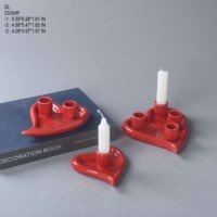 BSCI Factory Custom ized Valentinstag Serie Liebes form Keramik Kerzen glas Hochwertige Home Decoration Keramik Kerzen glas