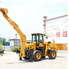 Miniexcavadora Retroexcavadora Hengwang HW10-20, HW15-26, HW20-28, HW25-30 con Ruedas Pequeñas 4x4 - Product Image 4