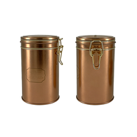 Boîte ronde en étain en gros avec couvercle à anneau en fer, fabricant de boîtes en étain, boîte en métal pour café, thé, bonbons, biscuits, boîte de rangement en métal, boîte en étain