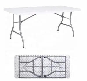 Hot Sale 6ft Plastic Catering Folding Dining Table And Chairs Set