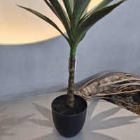Arbre artificiel personnalisé en PE/PP, grand format, 80-150 cm de haut, jardinière carrée moderne, décoration intérieure/extérieure, plantes écologiques