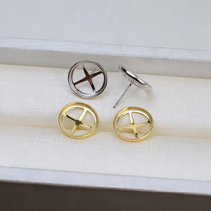 Nouvelle bague en argent fin 925 pour femme, avec ouverture en forme de coquille de cheval et de jade, accessoire DIY, avec support vide pour perle sans aiguille 13-15, modèle 1423 - Product Image 3