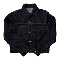 Veste Trucker Classique Type 2 en Denim Brut pour Homme Coupe Courte et Droite Indigo Vintage Hiver Y2K Vêtements de Travail Vente en Gros Personnalisée