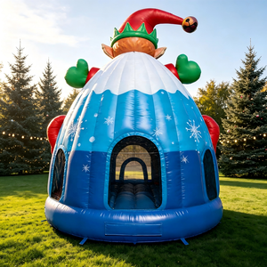 Castillo Inflable Gigante con Diseño <span class=keywords><strong>de</strong></span> Duende Navideño, Domo <span class=keywords><strong>de</strong></span> 6m, 7m, 8m, Castillo Hinchable <span class=keywords><strong>de</strong></span> PVC con Diseño <span class=keywords><strong>de</strong></span> Payaso 3D <span class=keywords><strong>para</strong></span> <span class=keywords><strong>Alquiler</strong></span> Comercial en Días Festivos - Product Image 3