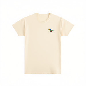 T-Shirt Scaramanzia Colore Crema con Piccolo Logo Ricamato, Abbigliamento Promozionale - Product Image 2