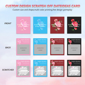 <span class=keywords><strong>Carte</strong></span> <span class=keywords><strong>à</strong></span> <span class=keywords><strong>gratter</strong></span> personnalisée Date Night Love Voucher Couple Game Scratch-Off Date Activités pour cadeau surprise - Product Image 4
