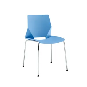 色彩缤纷的现代椅子塑料座椅塑料背钢脚婚礼椅子