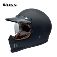 Casque de moto intégral VOSS exclusif transfrontalier 199 Endoscope, style rétro, en ABS, pour homme et femme, toutes saisons, avec batterie pour vélo électrique