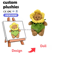Zachte Aanraking Kleurrijke Beer Knuffel Mascot Schattig Comfortabel Pluizig Pluche Speelgoed Valentijnsdag Cadeau Merkpromotie Aangepast Logo