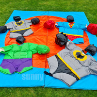 Plein air Adulte Enfants Grand Groupe Bâtiment Partie Gonflable Combat Gonflable Oreiller Combat Boxe Divertissement Jeu Location