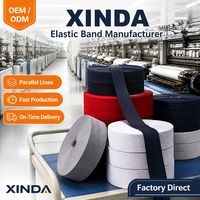 Xinda Vente en gros de bande élastique tissée jacquard haute ténacité, couleurs personnalisées, vêtements de sport, sacs, chaussures, respectueux de l'environnement