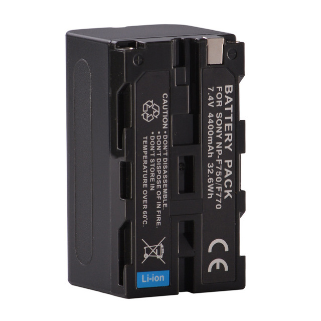 Camera Rechargeable Battery NP-F550/F750/F970 Lithium Battery Monitor LED Photographic Light Battery
