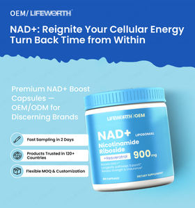 Capsules Lifeworth Private Label NAD+Resveratrol Antioxydant certifiées HACCP GMP pour adultes, soutien immunitaire, amélioration de la mémoire et du sommeil - Product Image 6