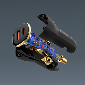 LDNIO C103 Fast Car <strong>Charger</strong> USB C Car <strong>Charger</strong> Fast Charge 2 Cables and USB Port Car <strong>Charger</strong> Adapter - Product Image 3