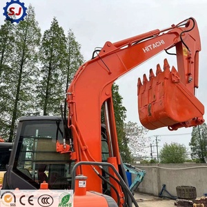 Mini-excavatrice d'occasion Hitachi ZX60 6 tonnes d'origine japonaise pour travaux de jardinage, aménagement paysager, agriculture, compacte, hydraulique, sur chenilles ZX35U ZX50U - Product Image 3