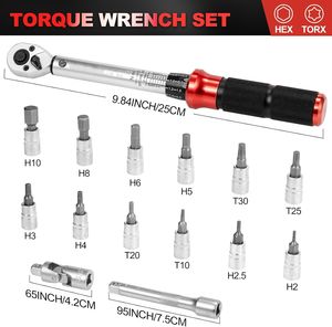 15PCS 1/4 Zoll Antriebs drehmoments chl üssel satz 2-26Nm Dual-Direction 72 Zahn drehmoments chl üssel für die Reparatur von Fahrrad autos Home <span class=keywords><strong>Maintenance</strong></span> - Product Image 3