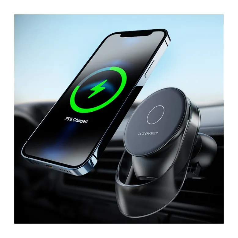 Cellphone Accessories Magnetic Car Wireless Charger 15W, Holder Mount Auto Wireless Fast charger for car