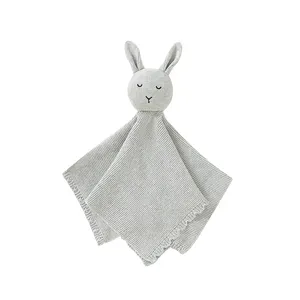 Phục sinh tùy chỉnh 100% bông bé Lovey thỏ động vật bé Bunny Comforter trẻ em ngủ Khăn an ninh chăn