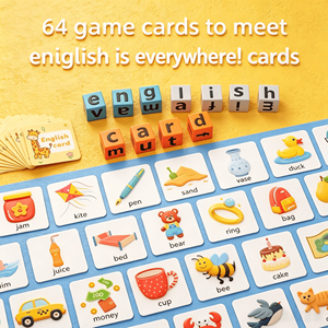 <span class=keywords><strong>เกม</strong></span>ตัวต่อคำศัพท์ไม้สำหรับเด็ก พร้อมบัตรคำศัพท์<span class=keywords><strong>ภาษา</strong></span>อังกฤษและตัวเลือกเสียงกระดิ่ง - Product Image 2